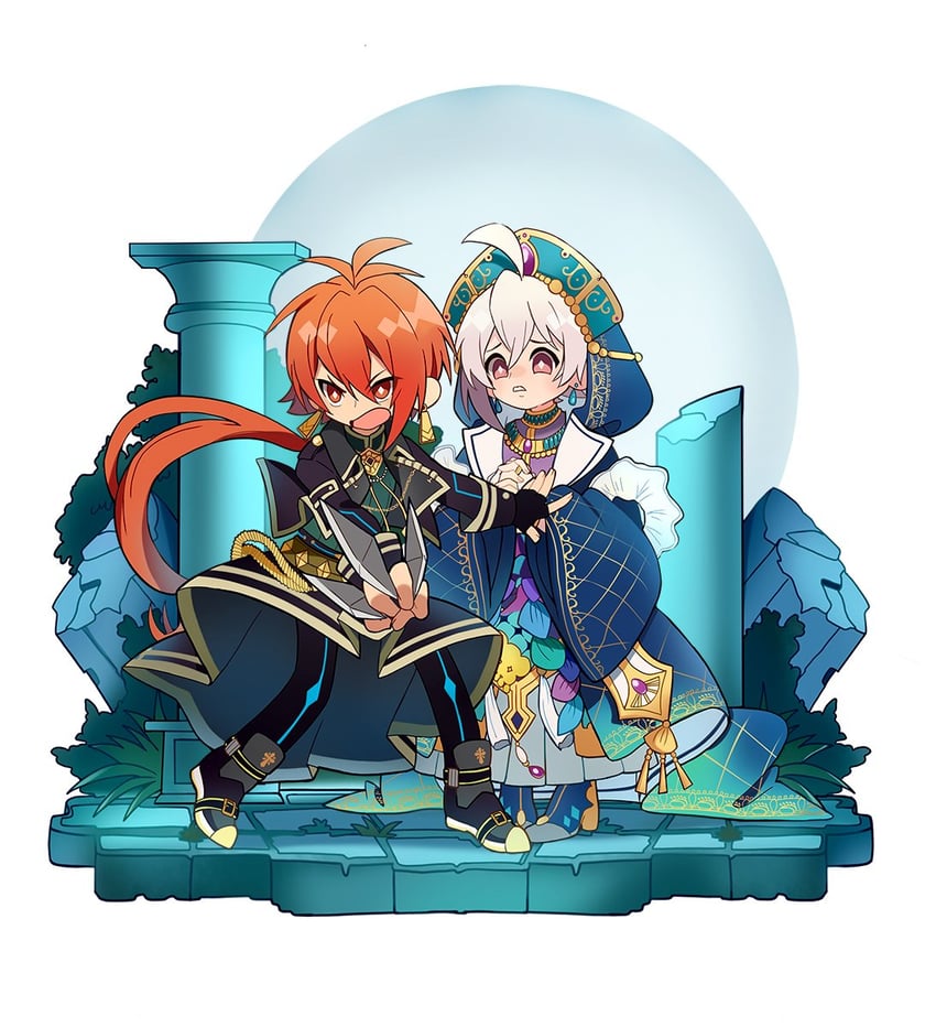 nanase riku and kujou tenn (idolish7) drawn by kagura_kurosaki