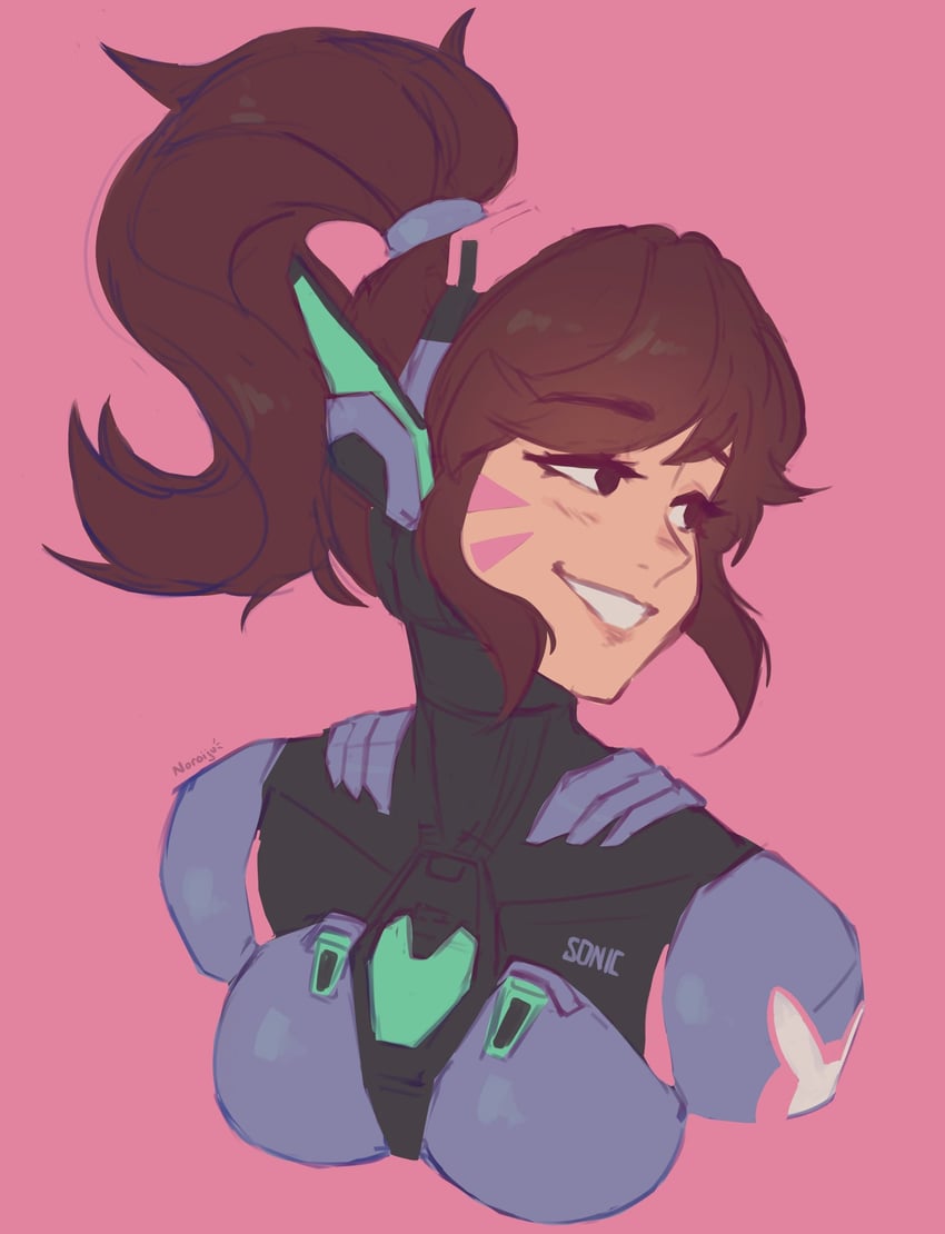 d.va (overwatch and 1 more) drawn by noroiju