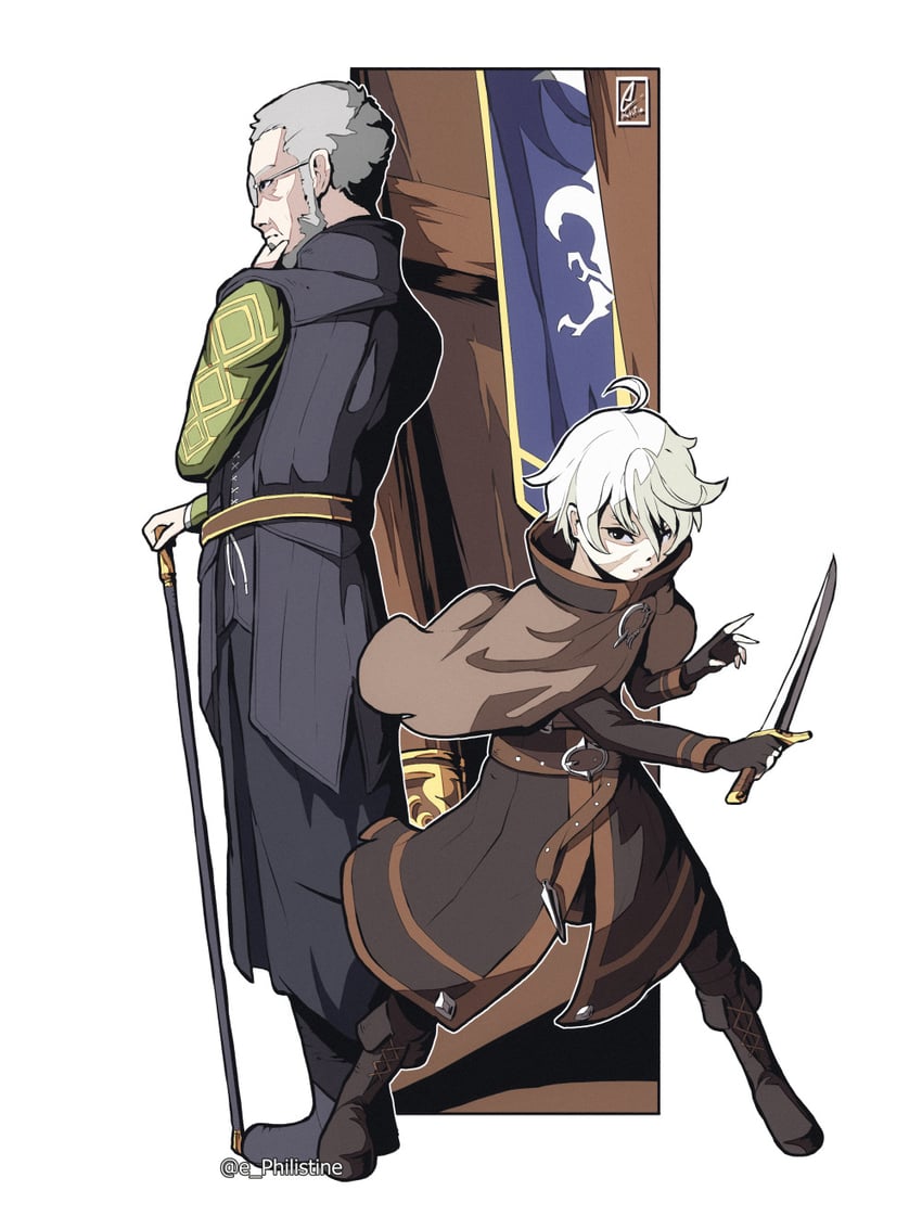benedict pascal and anna pascal (triangle strategy) drawn by gzei
