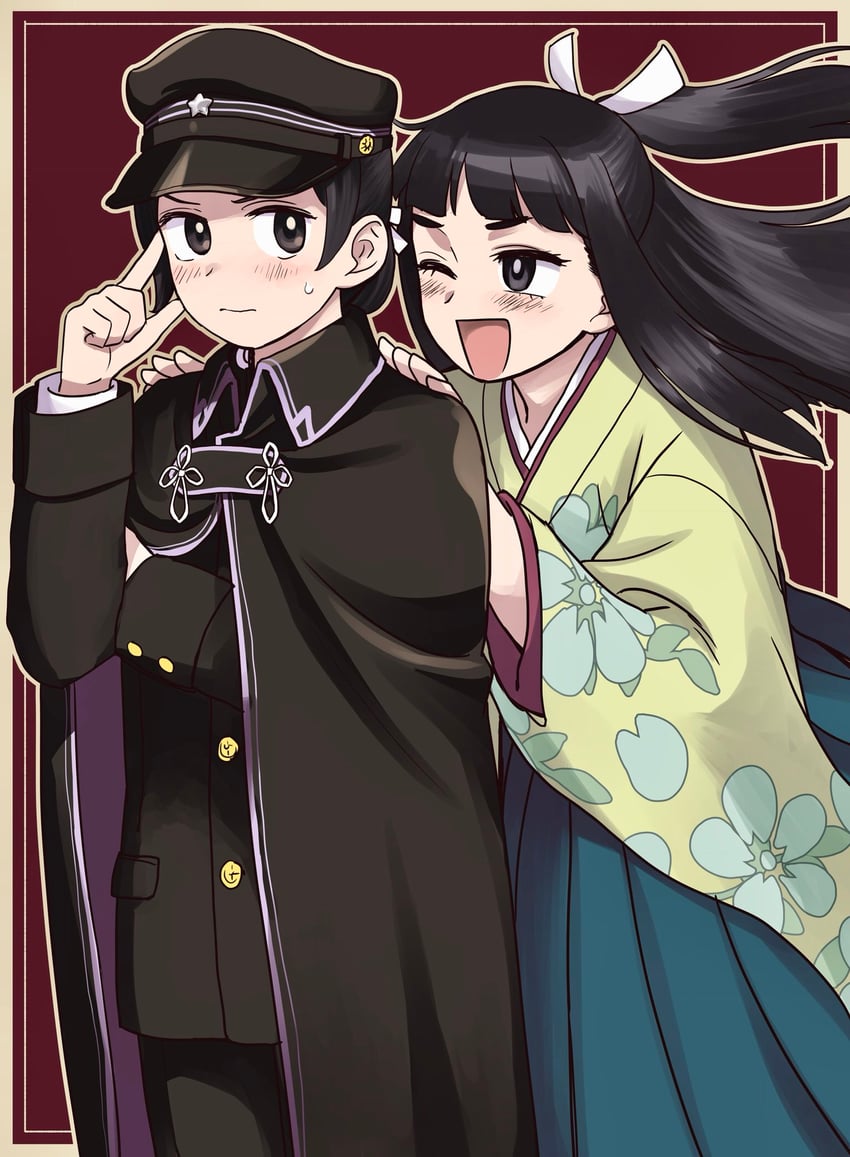 susato mikotoba, rei membami, and ryutaro naruhodo (ace attorney and 2 more) drawn by tsukiyo_michi