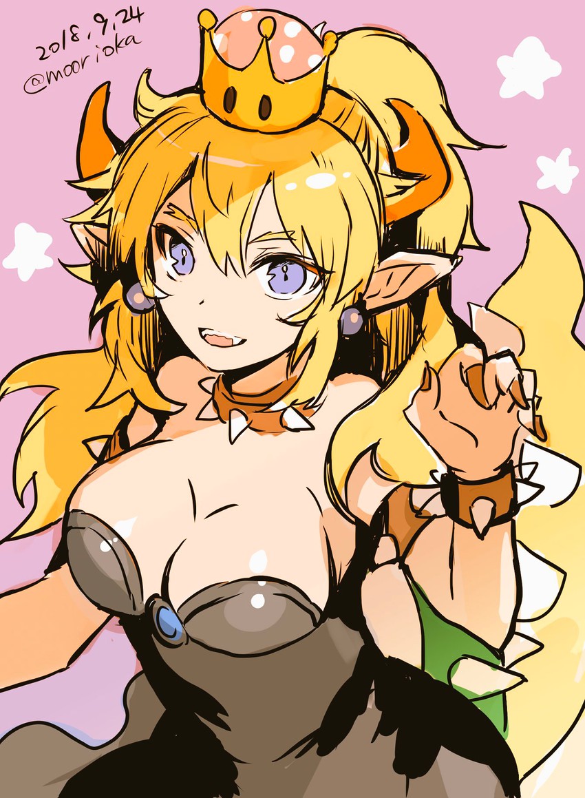 bowsette (mario and 1 more) drawn by rioka_(southern_blue_sky)