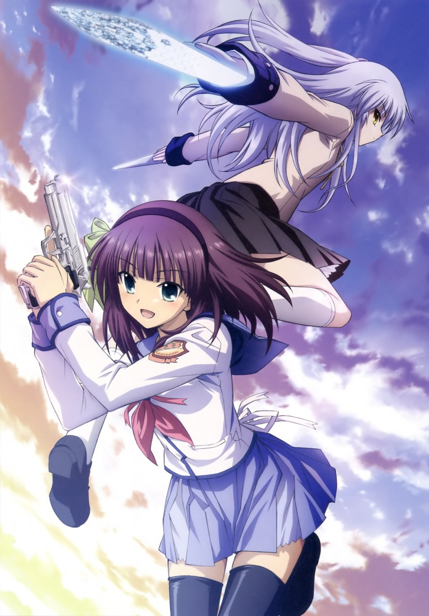 tachibana kanade and nakamura yuri (angel beats!) drawn by hirata_katsuzou
