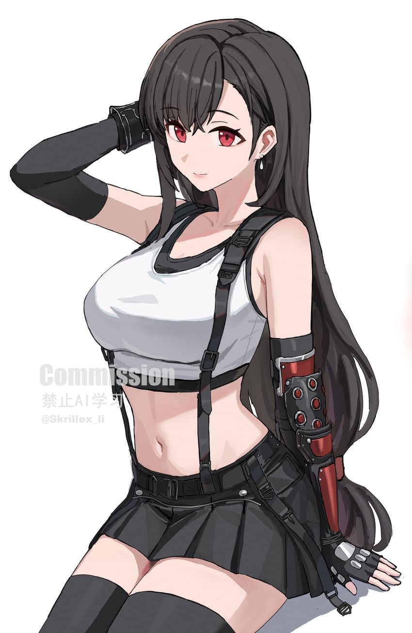 tifa lockhart (final fantasy and 2 more) drawn by skrillex_li