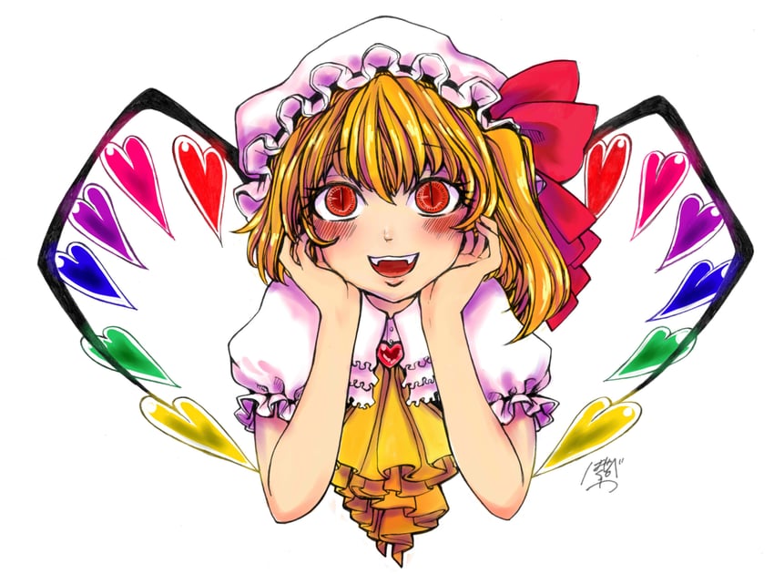 flandre scarlet (touhou) drawn by hasebe_(model21)