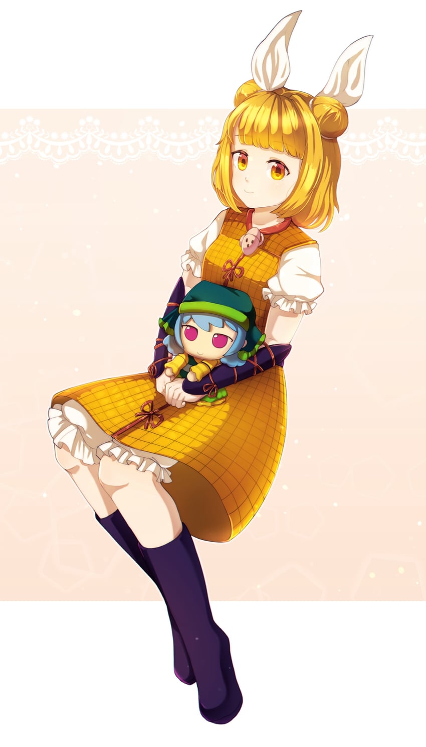 haniyasushin keiki and joutouguu mayumi (touhou) drawn by dungeon_toaster