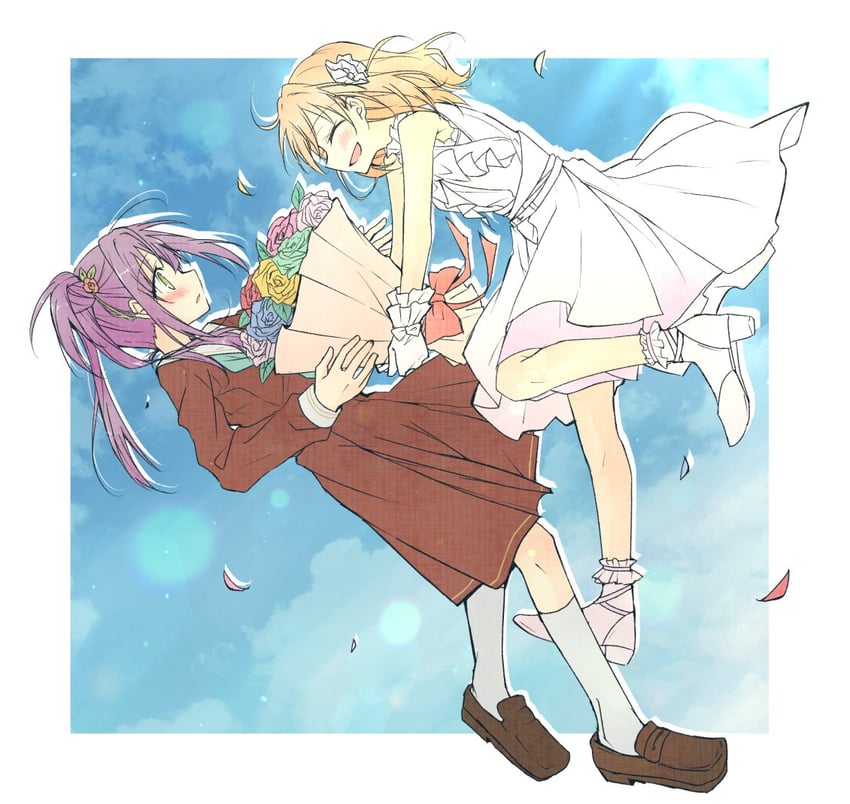 hinoshita kaho and otomune kozue (love live! and 1 more) drawn by nigirimeshi