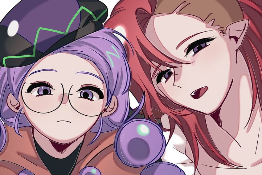 vampire cookie and alchemist cookie (cookie run) drawn by ponong