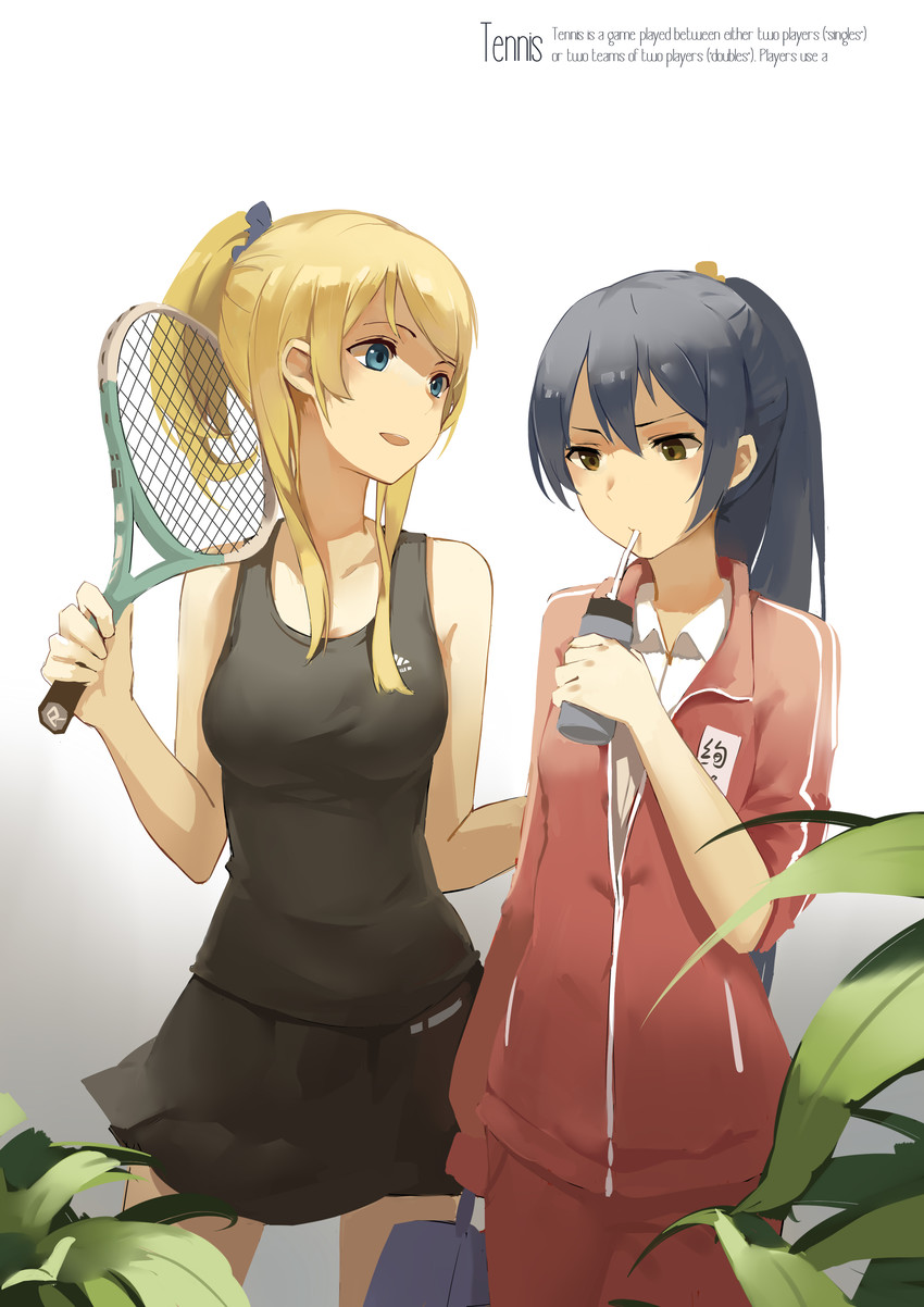 sonoda umi and ayase eli (love live! and 1 more) drawn by huanxiang_heitu