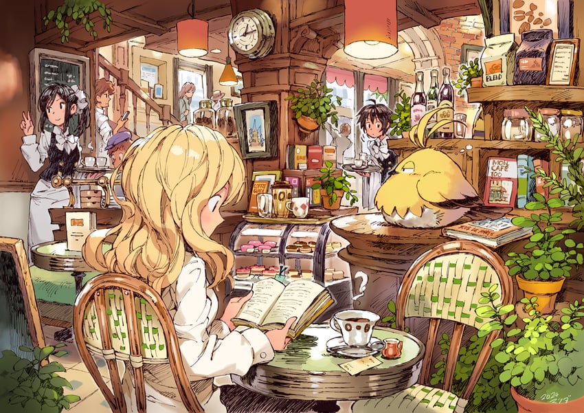 annie berton, tori, yvette martin, sylvie bonheur, and frederic laroche (original) drawn by matsuda_(matsukichi)