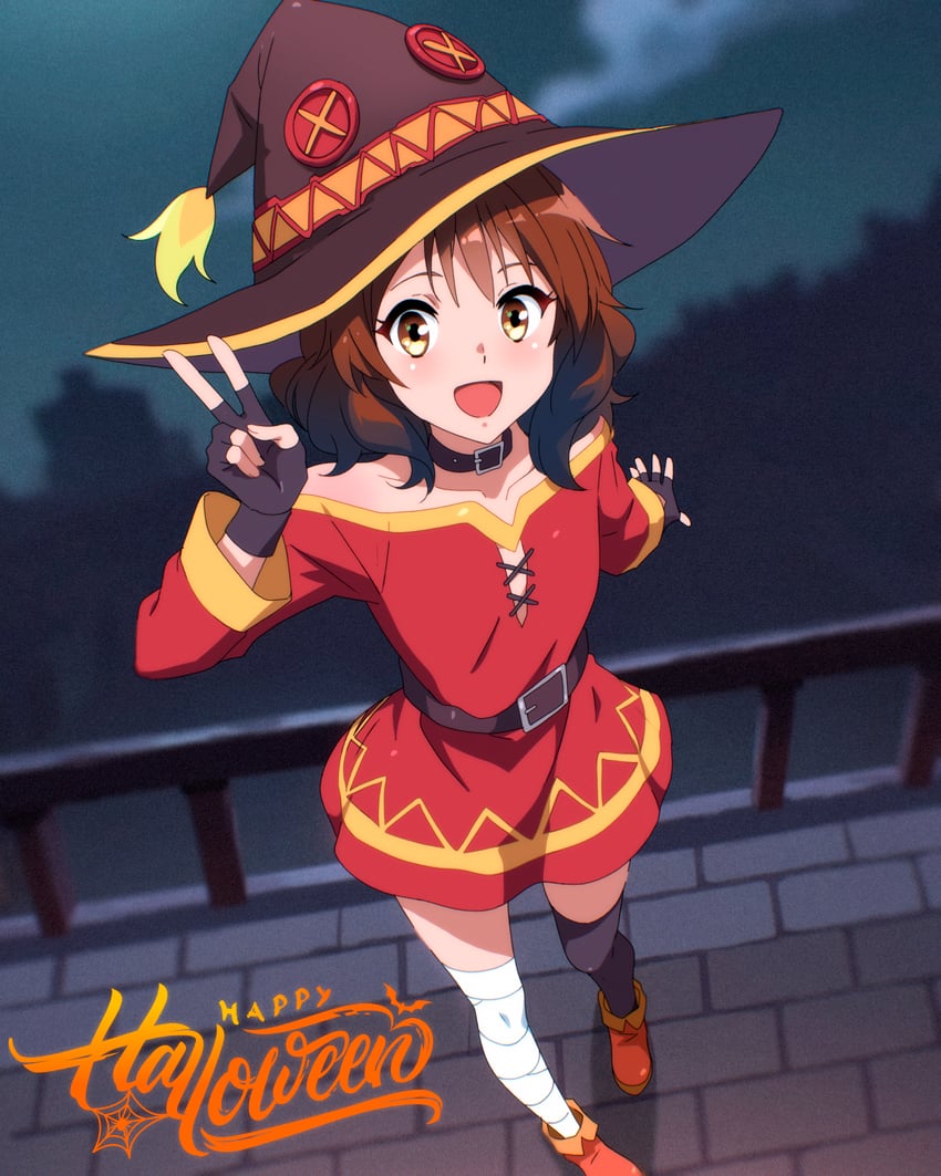 megumin and oumae kumiko (kono subarashii sekai ni shukufuku wo! and 1 more) drawn by sbel02