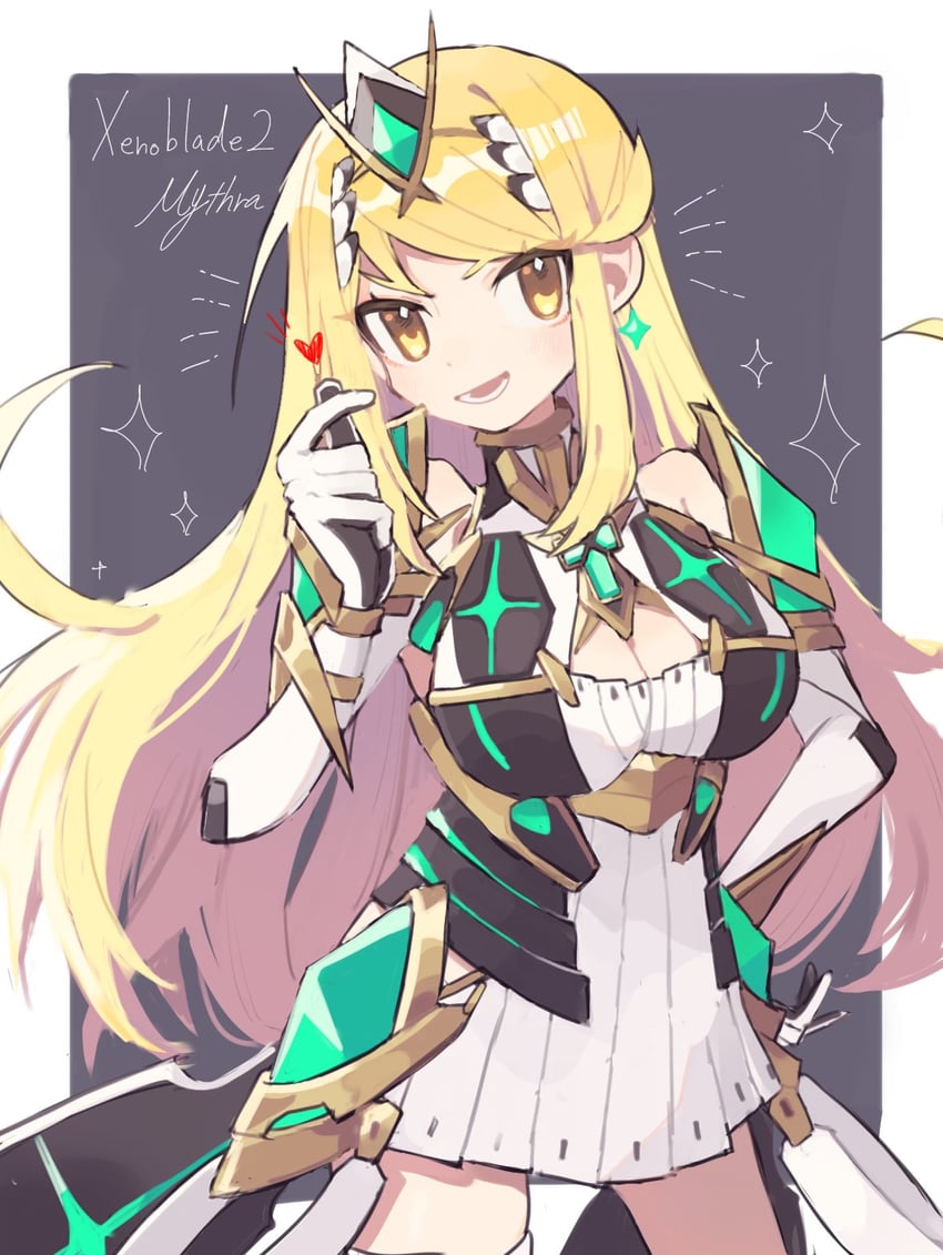 mythra (xenoblade chronicles and 1 more) drawn by cheese_dakke