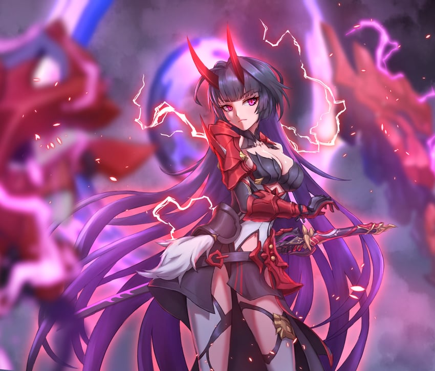 raiden mei (honkai and 1 more) drawn by chund
