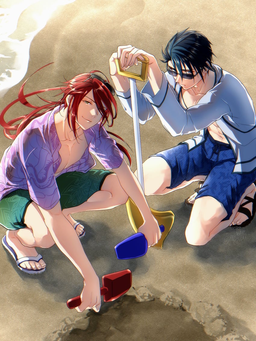 van arkride and aaron wei (eiyuu densetsu and 2 more) drawn by mikamikiseki