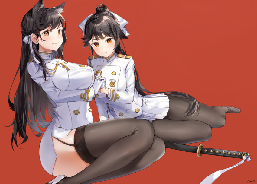 atago and takao (azur lane) drawn by cherim
