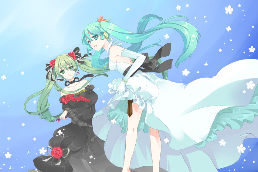 hatsune miku (vocaloid and 2 more) drawn by suzushiro