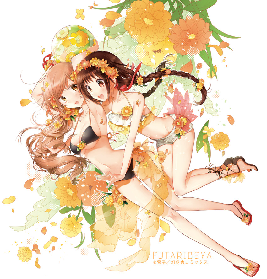 kawawa sakurako and yamabuki kasumi (futaribeya) drawn by yukiko_(tesseract)