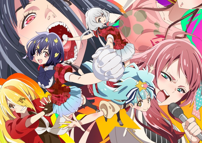 konno junko, minamoto sakura, mizuno ai, nikaidou saki, hoshikawa lily, and 2 more (zombie land saga) drawn by tsurukame_(doku)