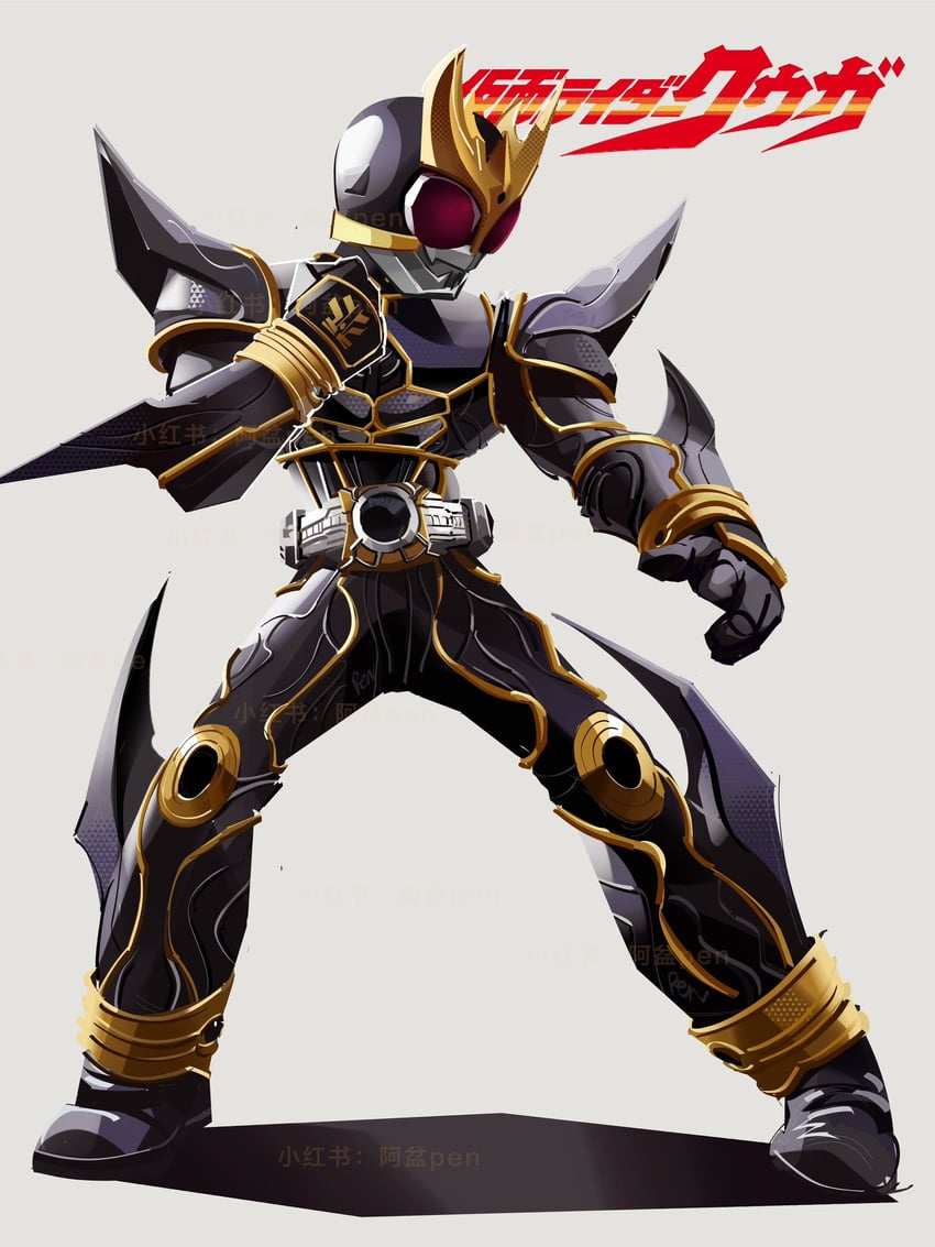 m. bison and kamen rider kuuga (street fighter and 2 more) drawn by penpenhuihui