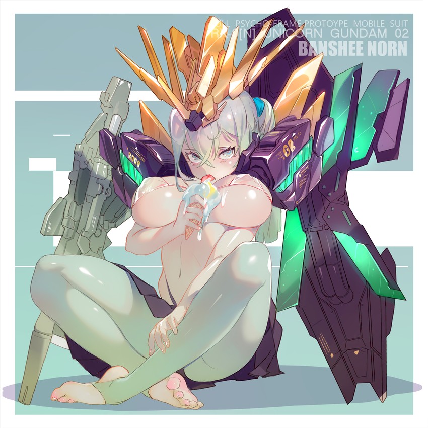 unicorn gundam banshee (gundam and 1 more) drawn by grandia_lee