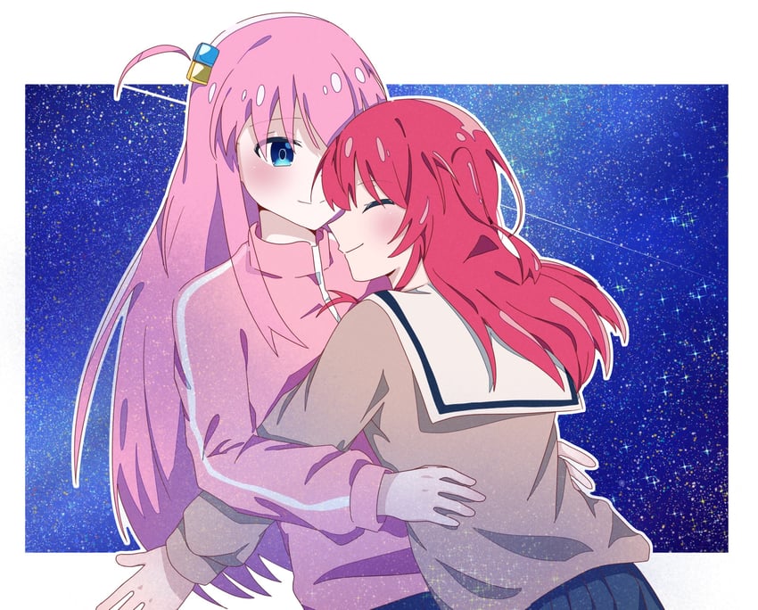 gotoh hitori and kita ikuyo (bocchi the rock!) drawn by haniwa_hayate