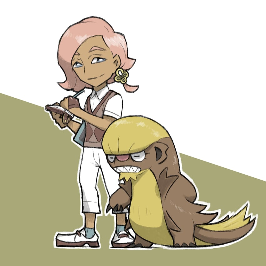 ilima and gumshoos (pokemon and 1 more) drawn by blacknirrow
