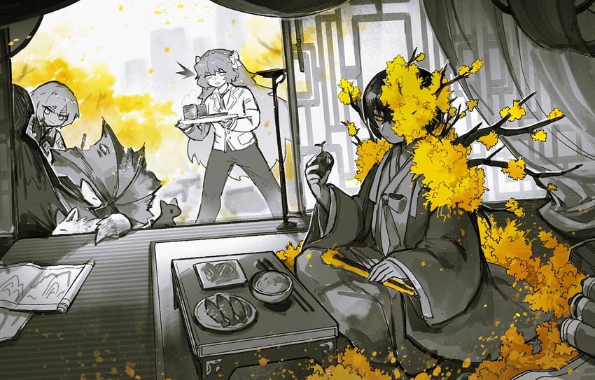 ishmael, sinclair, yi sang, and heathcliff (project moon and 1 more) drawn by flaw_eight