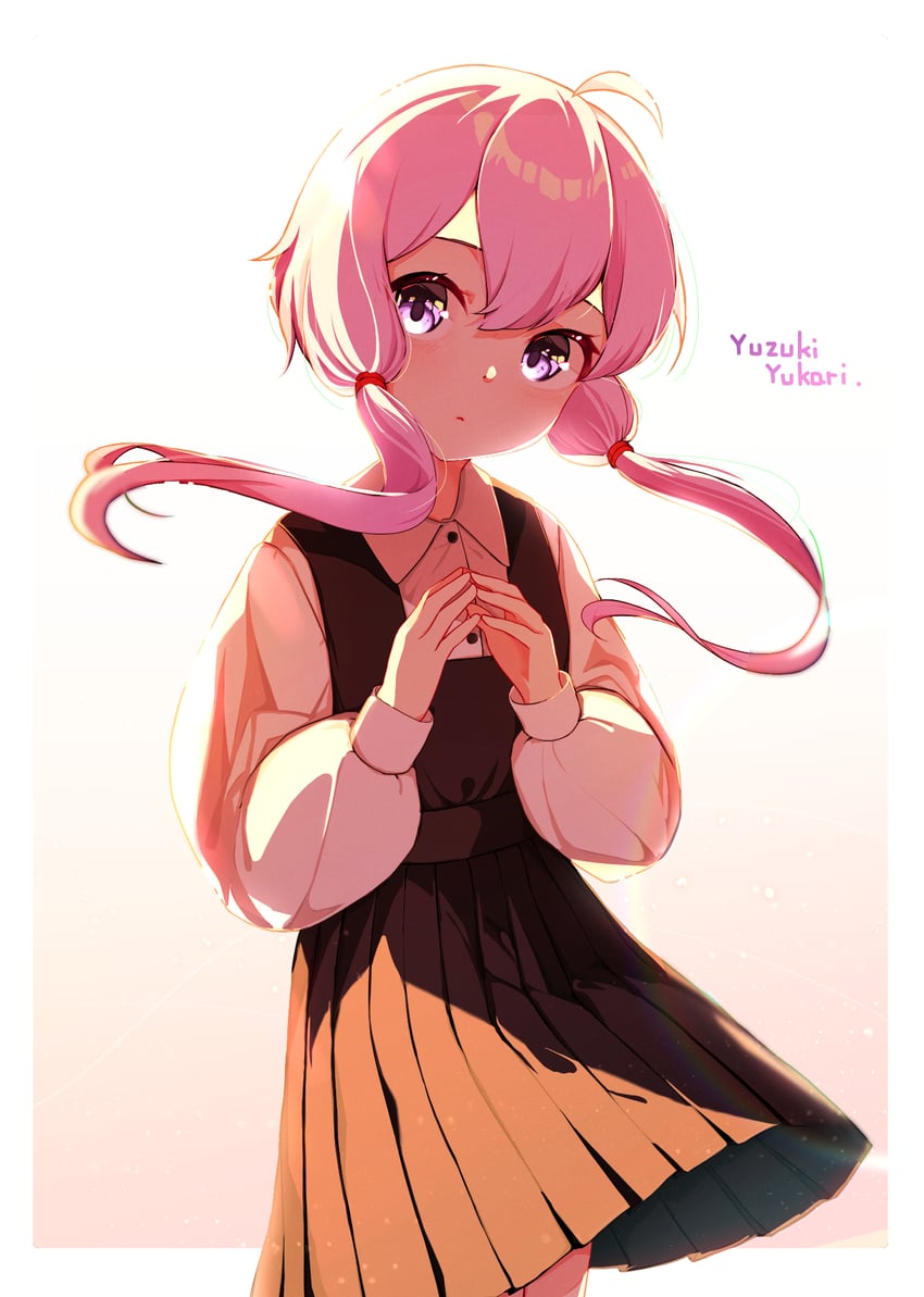 yuzuki yukari (vocaloid and 1 more) drawn by mikami_jun_(haaryan)