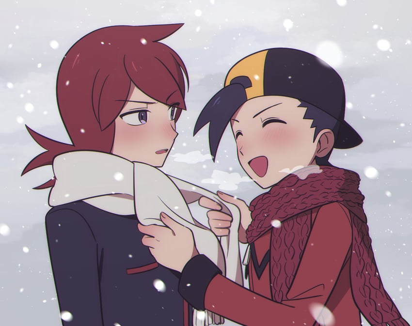ethan and silver (pokemon and 1 more) drawn by chueog