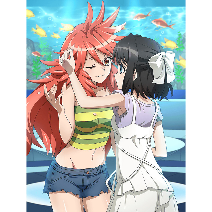 kohinata miku and amou kanade (senki zesshou symphogear and 1 more)