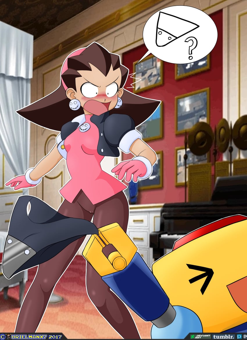 tron bonne and servbot (mega man and 1 more) drawn by urielmanx7