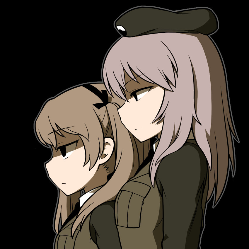 itsumi erika and shimada arisu (girls und panzer) drawn by ume_(noraneko)