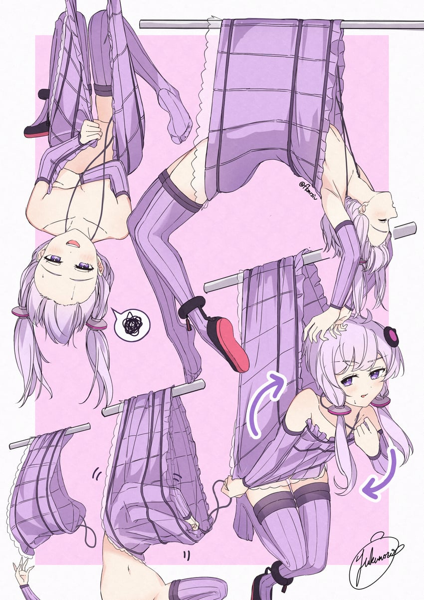 yuzuki yukari (vocaloid and 1 more) drawn by hymgkamui