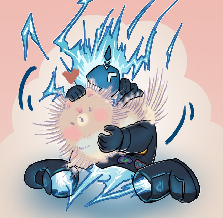melffy puppy and spright blue (yu-gi-oh!) drawn by sawan_cutman