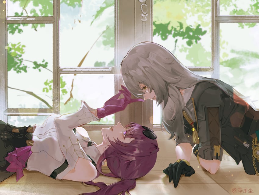 trailblazer, stelle, and kafka (honkai and 1 more) drawn by hiratechen