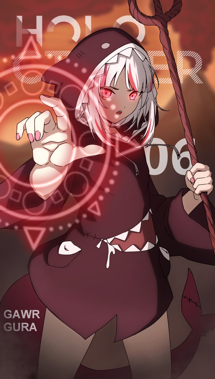 gawr gura (hololive and 2 more) drawn by daydarion