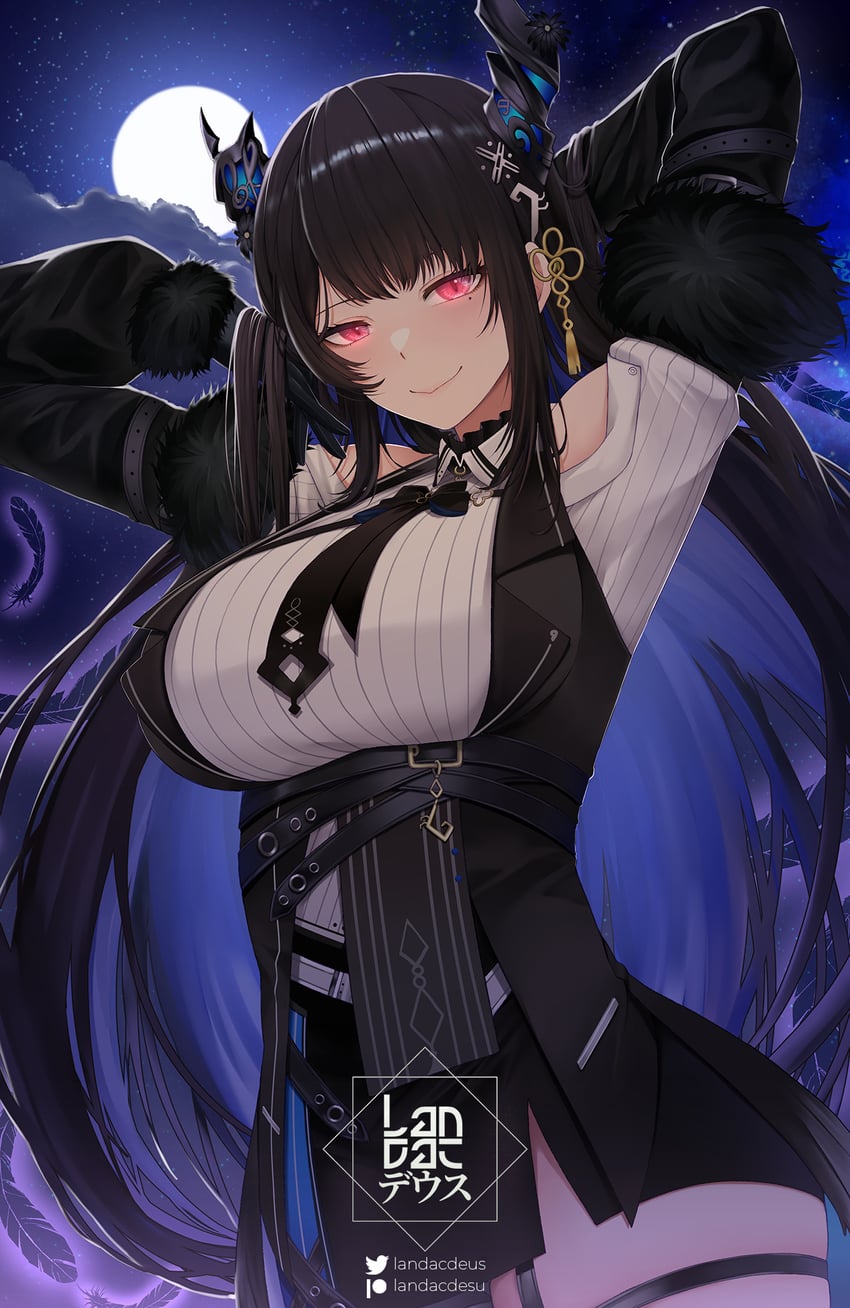 nerissa ravencroft (hololive and 1 more) drawn by landacdeus