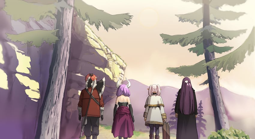 frieren, fern, stark, and aura (sousou no frieren) drawn by zft
