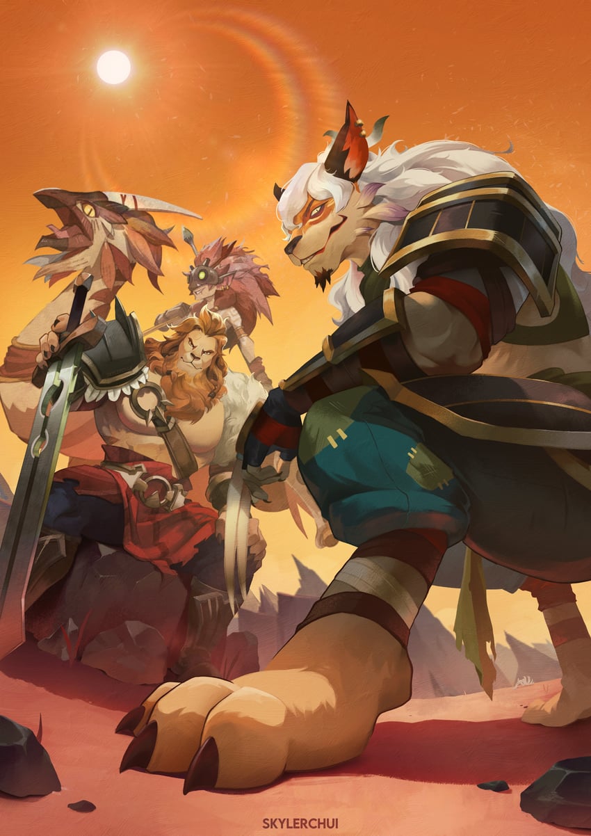 brutus, shakir, and rhys (afk and 1 more) drawn by skyler
