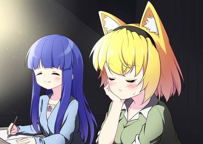 furude rika and houjou satoko (higurashi no naku koro ni) drawn by hazumi_otoya