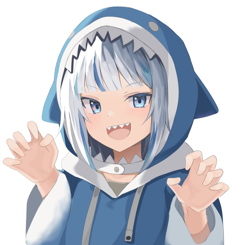 gawr gura (hololive and 1 more) drawn by tsukikaze_aki