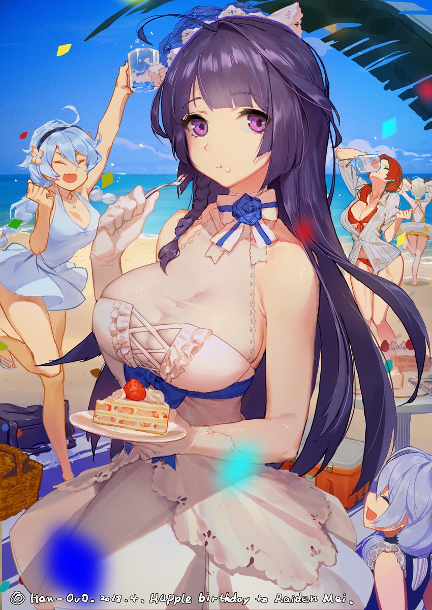 kiana kaslana, raiden mei, bronya zaychik, theresa apocalypse, and murata himeko (honkai and 1 more) drawn by han-0v0