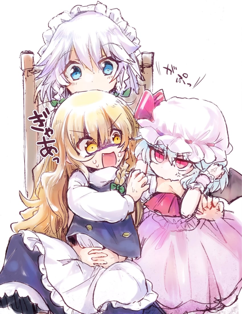 kirisame marisa, remilia scarlet, and izayoi sakuya (touhou) drawn by mochi547