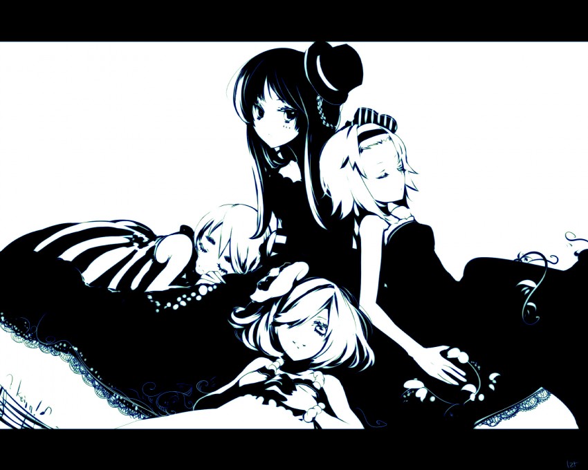 akiyama mio, hirasawa yui, tainaka ritsu, and kotobuki tsumugi (k-on!) drawn by hajimenimodoru