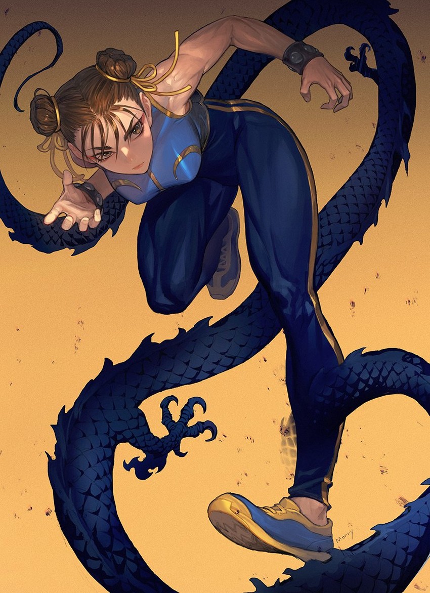 chun-li (street fighter and 1 more) drawn by morry