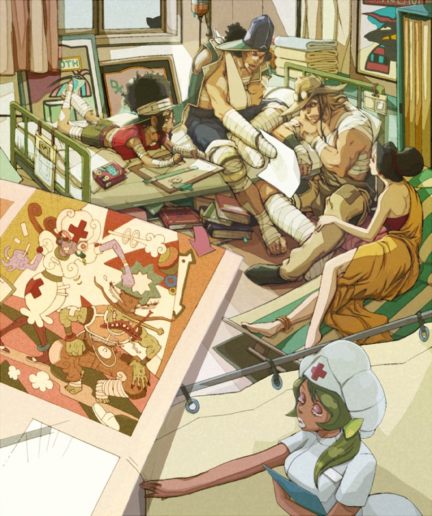 hol horse, boingo, and oingo (jojo no kimyou na bouken and 1 more) drawn by mov