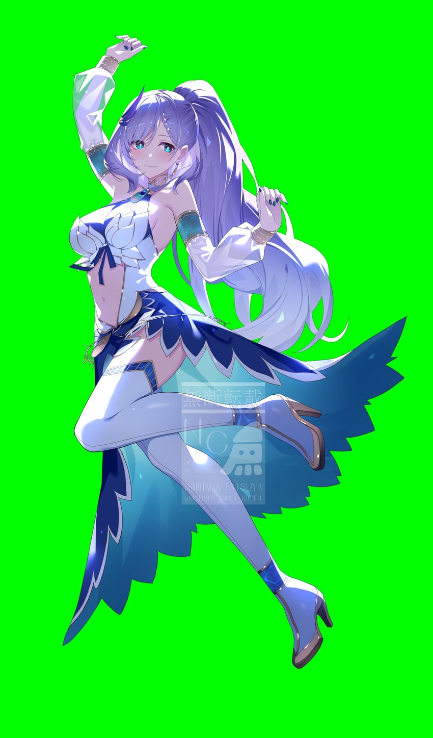 pavolia reine (hololive and 1 more) drawn by ishihara_(kuniyoshi)