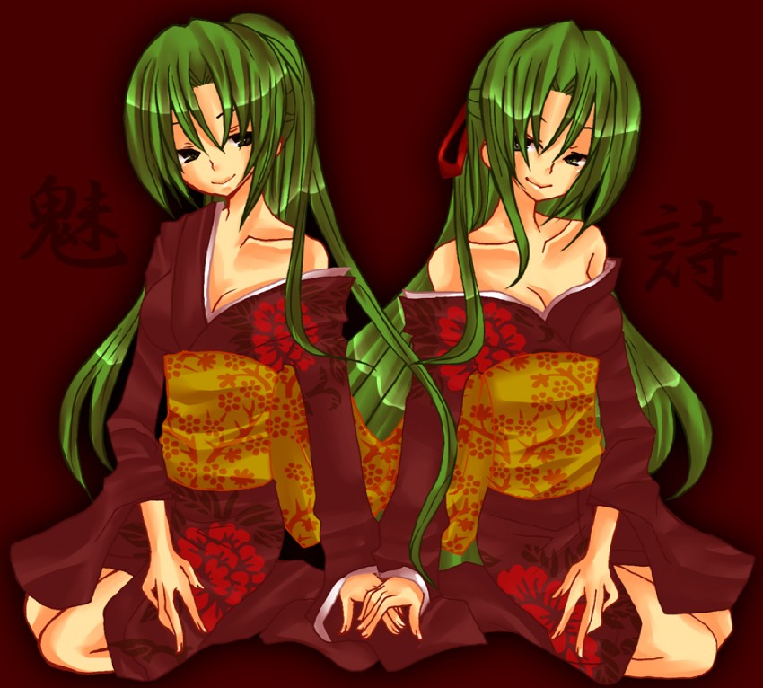 sonozaki mion and sonozaki shion (higurashi no naku koro ni) drawn by mayura_(mayura610206)