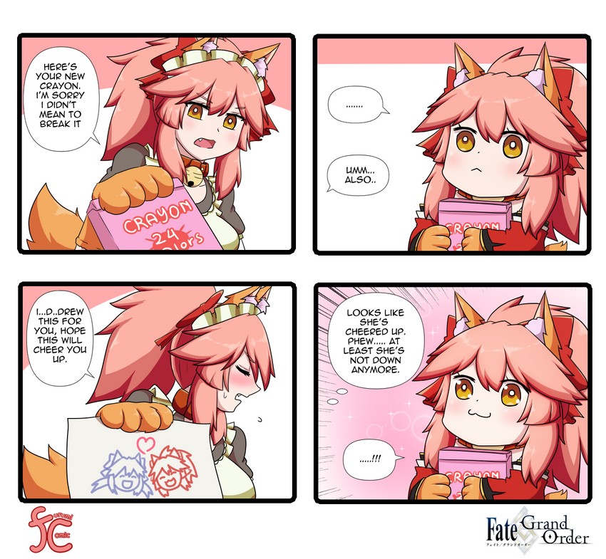 tamamo and tamamo cat (fate and 1 more) drawn by keita_naruzawa