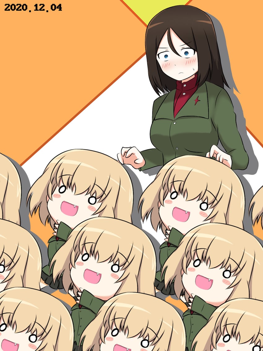 katyusha and nonna (girls und panzer and 1 more) drawn by amogan