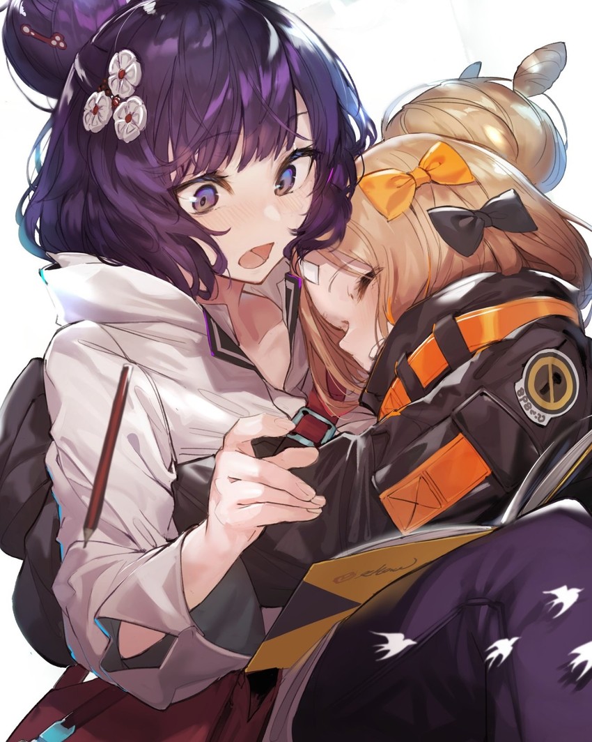 abigail williams and katsushika hokusai (fate and 1 more) drawn by akieda